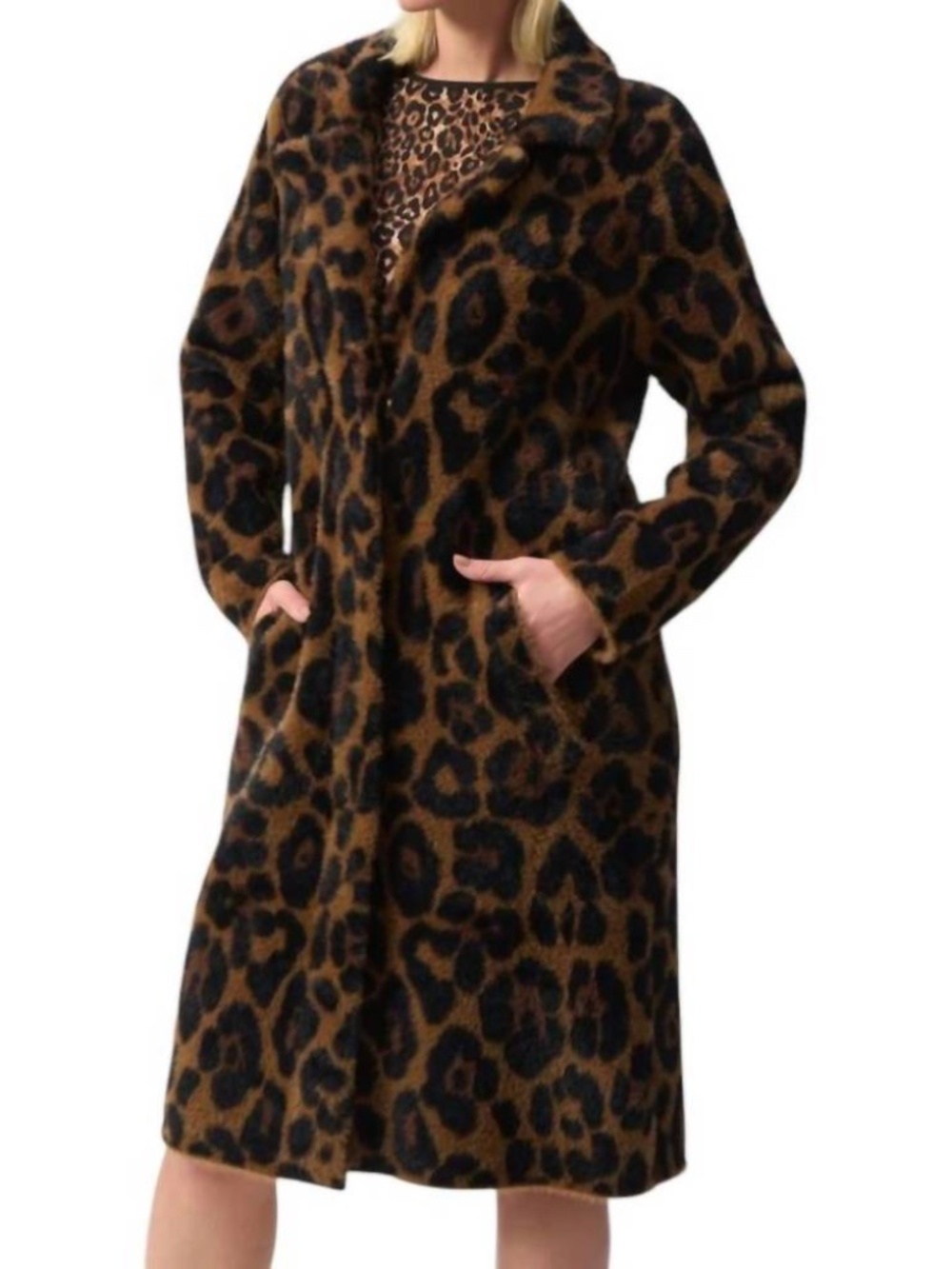 Joseph Ribkoff Leopard Sweater Coat Size L